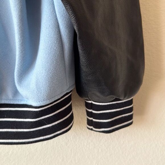 Hello Kitty X Forever 21 Varsity Bomber Faux Leather Jacket - Picture 14 of 16